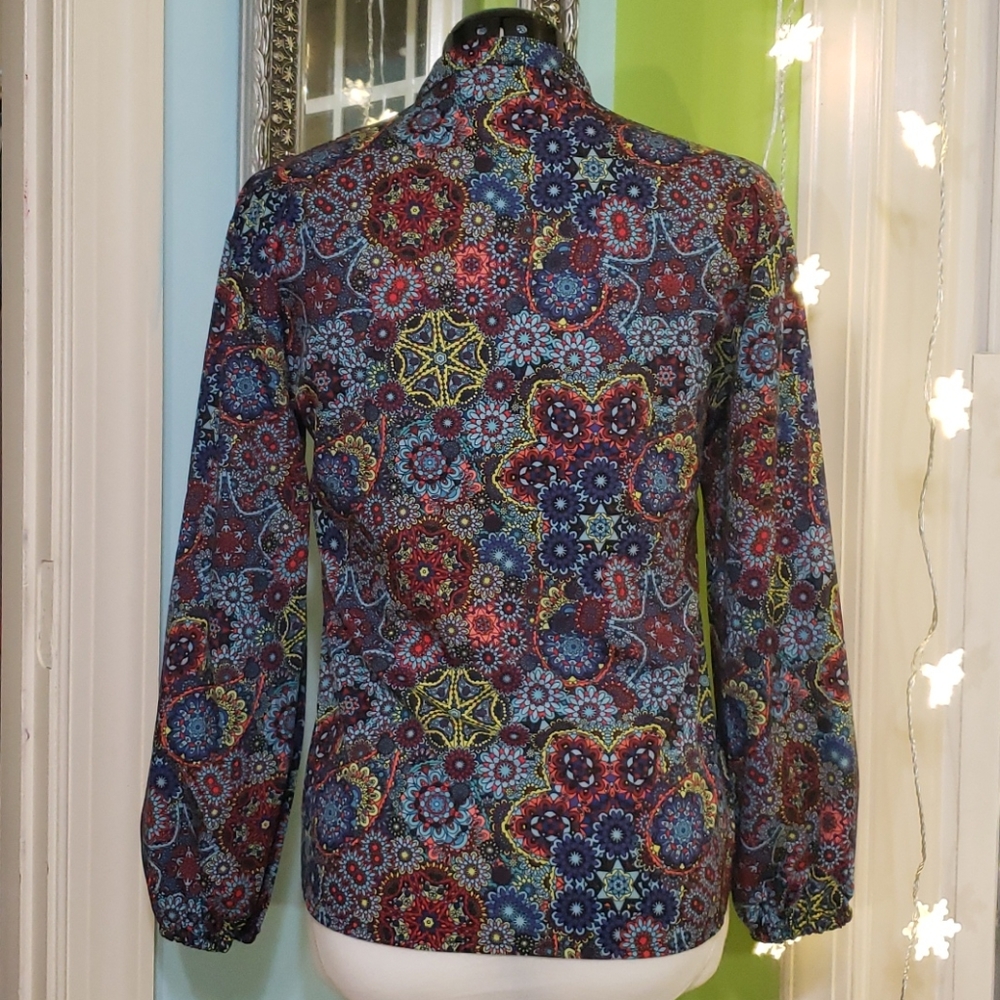 Retro style patterned blouse - Picture 3 of 6